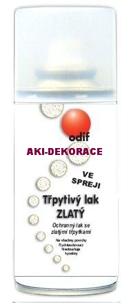 TŘPYTIVÝ LAK ve spreji ZLATÝ 125ml