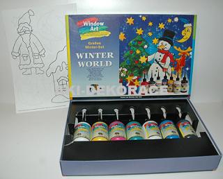 Barva na sklo Window Art Winter World - set 7x80ml