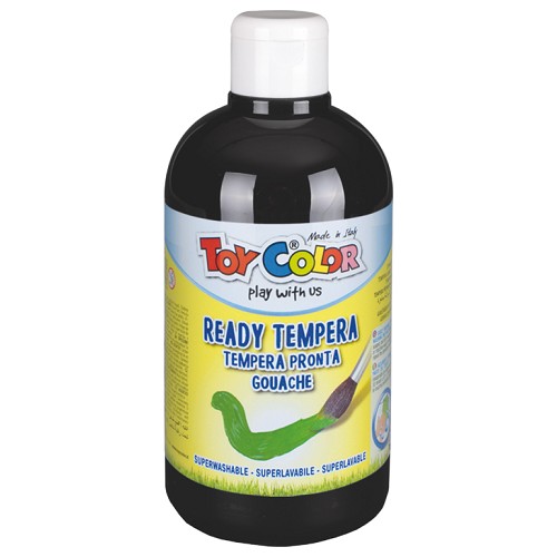  ČERNÁ TEMPEROVÁ BARVA,TOY,COLOR,500ml,