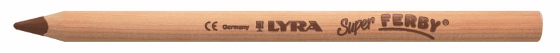 Pastelka Lyra Super Ferby Nature JUMBO, trojhranná - hnědá