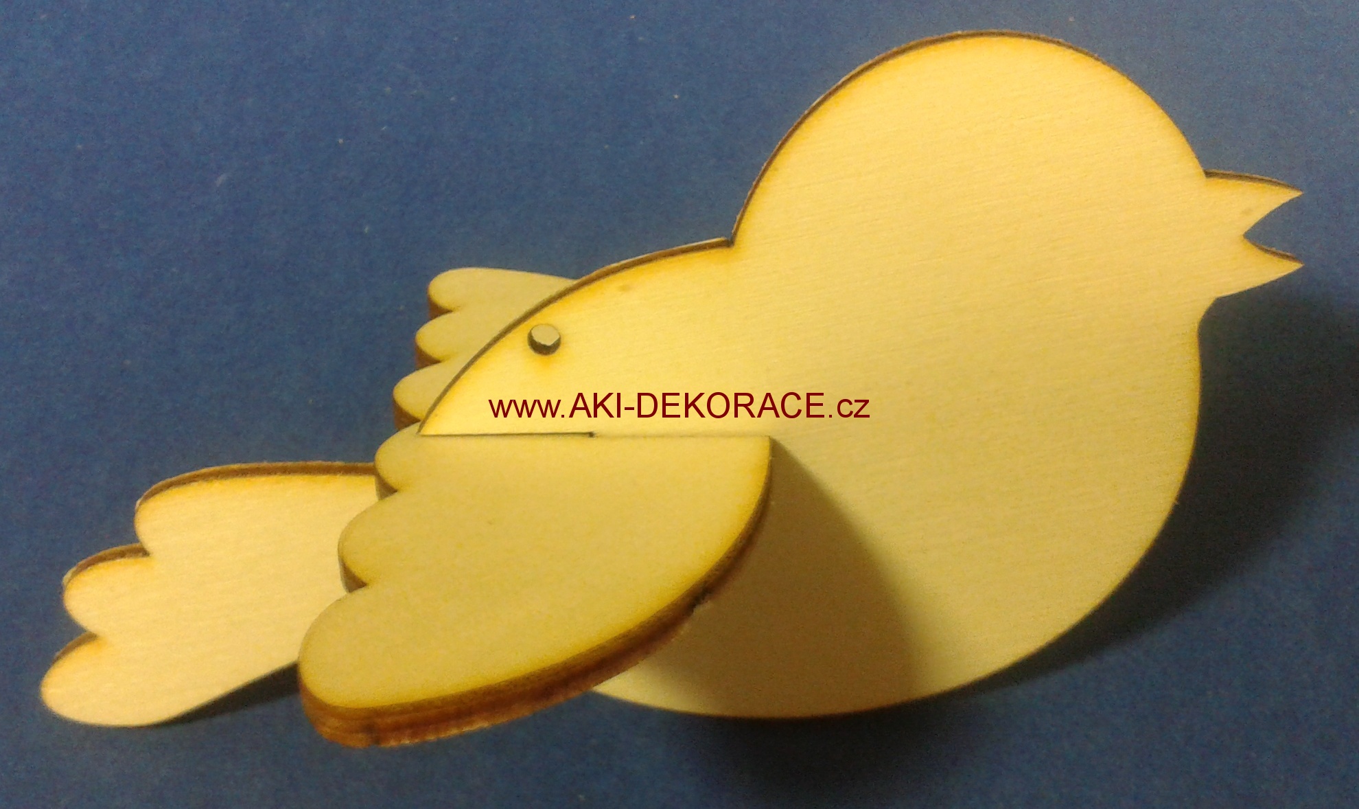 Dřevěný výřez skládaný PTÁČEK 11,5x6cm