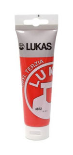 Akrylová barva LUKAS "Cryl Terzia" 125 ml - Kadmium červené sv. 4872