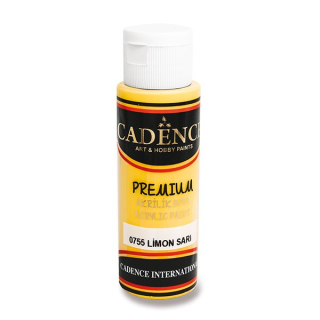 Akrylové barvy Cadence Premium - 70 ml, ŽLUTÁ