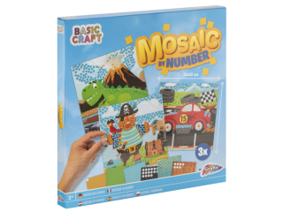 Mozaikový obrázky podle čísel - dino, pirát, auto