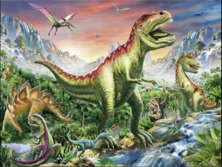 Diamantový obrázek - T-Rex a spol.30x40cm