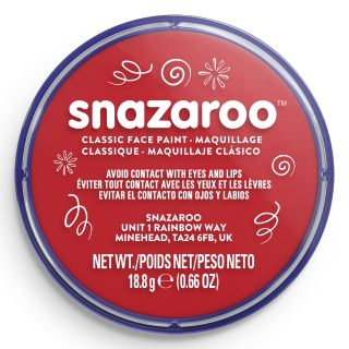 Snazaroo barva na obličej 18ml - červená - "Bright Red"