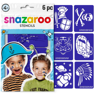 Snazaroo šablony na obličejové barvy 6ks modré