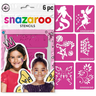 Snazaroo šablony na obličejové barvy 6ks - růžové