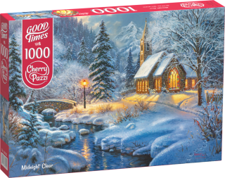 Puzzle Cherry Pazzi 1000d. Zasněžený kostelik