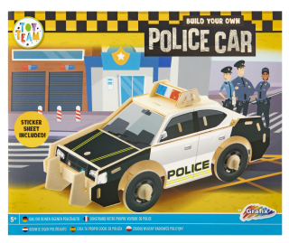 3D dřevěná skládačka se samolepkami - policie