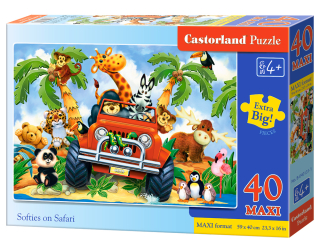 Puzzle Castorland MAXI 40 dílků - Safari v autě